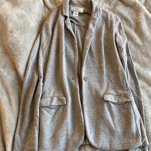 Grey sweater blazer